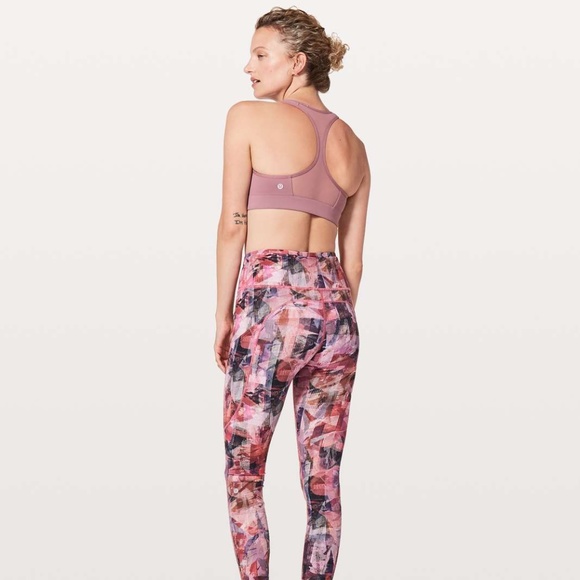 Lululemon Speed Up Bra C/D High Support Sports Bra Figue Mauve Run Train Mesh 4 - Picture 4 of 11